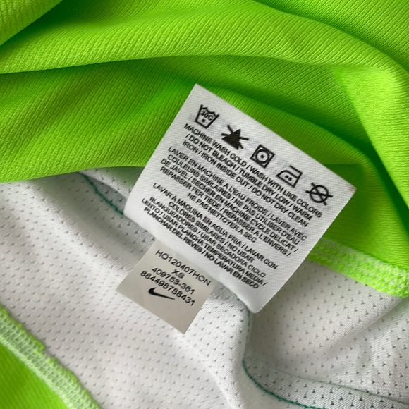 Nike Dri-Fit Running Tank Top, XS, Lime Green/White/Green - Picture 11 of 11